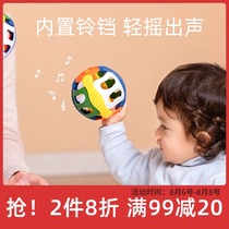 Miffy Miffy soft rubber fitness ball Baby grip training Rattle hole hole ball baby learning crawling toy 0-1 years old
