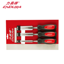 3 pieces of E1562 woodworking chisel flat chisel knife woodworking tool wood chisel set carving through heart handle wooden chisel