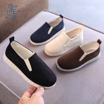 Boys old Beijing cloth shoes Hanfu shoes childrens watches performance shoes Chinese style embroidered shoes ancient clothes ancient shoes New