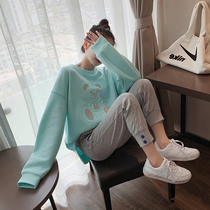 Pregnant women T-shirt spring suit fashion 2022 new net red advanced feeling jacket long sleeve T-shirt two-piece spring and autumn