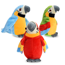  Cute Electric Talking Parrot Plush Toy Speaking Record Repe