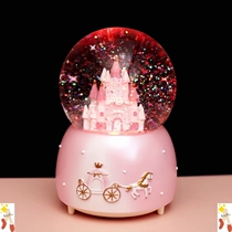 Two-year-old baby girl daughter birthday gift Net red one-year-old child surprise anniversary Music Box Music Box Music Box glass ball