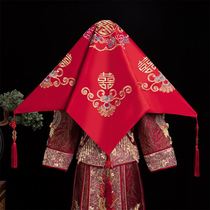 Hijab wedding Chinese style Xiuhe headdress atmospheric bride red pullover new wedding headdress 2021 new