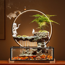 Creative fortune flowing water fountain fish tank ornaments rockery rolling water office landscape wealth housewarming opening gifts
