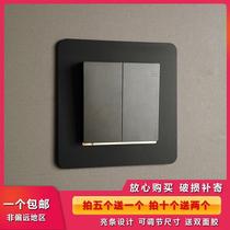 Switch Sticker Idea Free Stick Acrylic Switch Protective Sheath Simple Plastic Wall Patch Decoration Stick Double Open Socket Sleeve
