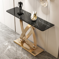 Marble porch cabinet light luxury style simple modern entry into the living room strip table decoration aisle wall table