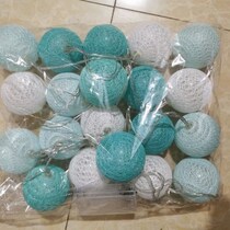 Cotton thread ball small color lamp ins rattan ball room cotton ball string net Red Star lamp decorative light string light