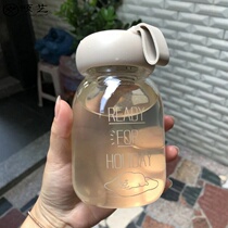 Transparent double-layer high-value anti-hot household lid Japanese Cup cute and convenient to carry simple new high-end