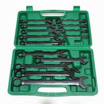 ~14-PIECE set OF open PLUM and PLUM DUAL-use WRENCH set auto repair tools black boxed 8-24MM hardware plate