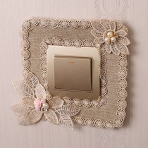 Sticker plug-in power switch socket fabric decorative frame blocking frame decorative patch decorative cover protective cover ins