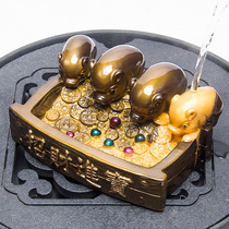  Color-changing tea pet ornaments Boutique can raise trinkets Golden toad lucky tea ceremony Tea tray Tea table Tea table Tea set Pig tea play