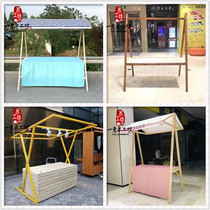 Wooden activity folding scaffolding stall artifact market stall fabric outdoor snack movement