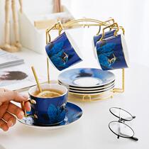 Eurostyle coffee cup PHNOM PENH CERAMIC COFFEE CUP SUIT WITH DISC SPOON HOME AFTERNOON TEA FLOWER TEA APPARATUS WHOLESALE