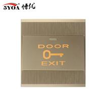 Access door to the door button luxury gold large plate plastic out of the door switch panel