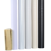 Waterproof desktop old furniture renovation sticker White wood grain imitation wood wardrobe cabinet door Boeing soft film self-adhesive wall