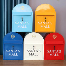 Decorated with floor mailbox fittings photography props mailbox Euro-style mall retro bar field decoration iron art