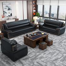 Office sofa modern simple business reception Chinese combination trio office leisure fashion coffee table president