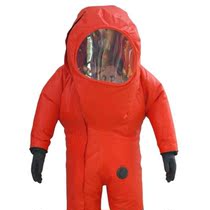 The fully enclosed chemical protection suit is heavy