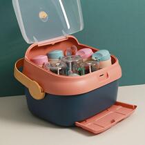 Baby bottle storage box drain baby bottle storage box baby special storage rack baby bottle drain rack dust cover