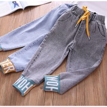 Childrens jeans boys boys small boys autumn and winter jeans new fashion Korean handsome pants