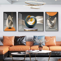 Modern minimalist light luxury living room decoration painting Atmospheric sofa background wall hanging painting high-grade crystal porcelain painting restaurant triple painting
