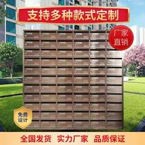Indoor and outdoor letter box stainless steel letter box custom drop box community multi-door floor inlaid letter milk box
