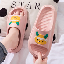 Slippers female summer bath bathroom home indoor household non-slip cute cartoon couple outside wearing cool care male summer
