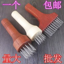 Commercial machine nail hammer Palladium buckle meat skin tender pine meat with pine needle pork skin steel fork fried meat insert beating steel small nail