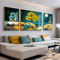 Living room decoration painting sofa background wall triple painting modern simple hanging painting Nordic style light luxury murals restaurant wall painting