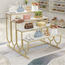 Shoe store shoe rack display rack clothing store Nakajima water table display rack womens clothing store shopping mall bag shoe rack iron art