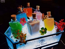 New LED ice bucket beveled light utensils bar KTV creative perfume bottle cocktail ice box wine display stand