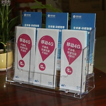 Desktop 2 layers 6-frame single-page frame multi-function A6 data acrylic display stand transparent promotional color page tri-fold stand