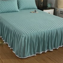 New Manufacturer Wholesale Han Style Princess Wind 3D Embroidery Clips Cotton Pure Color Bed Dress Three Pieces Single Piece Lace Bedside Bed Cover Bed