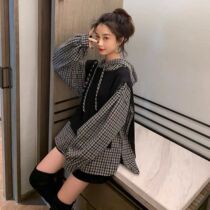 Pregnant women Spring and Autumn Winter clothing season large size outside wear wide Songge Korean version of new long sleeve fashion coat sweater