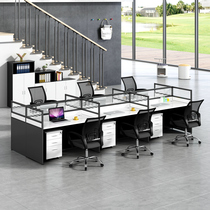 Child Positive Desk Staff Table And Chairs Combined Station Screen Holder 46 People with financial staff Jane about modern white