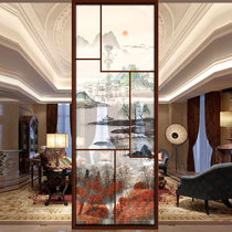Simple European art glass screen Changhong sandwich glass partition wall entrance modern home screen baking paint