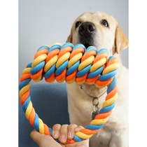 Big dog interactive bite-resistant cotton rope toy PET tooth cleaning and molar stick Golden retriever Samoyed puppy dog knot pull ring