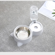 Dog Bowl double bowl automatic drinking food basin cat water bowl anti-knock rice bowl stainless steel cat type automatic water bowl