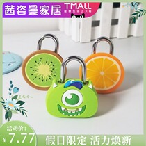 Household small lock trunk lock student drawer lock cute small mini lock dormitory cartoon cabinet padlock