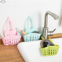 Sink plastic drain basket storage hanging basket kitchen small goods kitchenware storage rack storage rack storage rack drain rack hanging bag