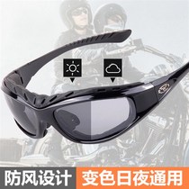 Polarized color change goggles goggles electric motorcycle riding sunglasses men and women sand dust proof ultraviolet rays