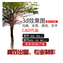 3d villa cad tourism planning factory generation painting courtyard landscape greening building birds eye view renderings design and production
