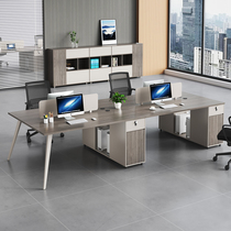 Staff Desk Sub 4 Peoples Desk Hyundai Employee Card Holder 6 People Screen Company Computer Desk Chair Combo