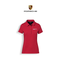(Official) Porsche Porsche racing fan series women polo shirt black Gray Red