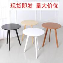 Nordic Round Table Brief Mini Modern Home Small Table Creative Casual Solid Wood Balcony Small Tea Table Manufacturer Wholesale