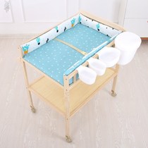 Diaper table baby care table solid wood diaper changing bath integrated storage rack newborn baby changing storage