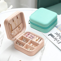 Simple ins jewelry storage box travel travel portable macaron color earrings necklace ring jewelry box lightweight