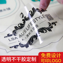 Transparent sticker custom cosmetic packaging product logo sticker color waterproof logo advertising sealing label