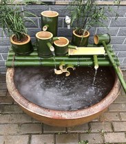 Water tank landscape ornaments Lotus tank water heater Water circulation on the fish tank Small bamboo landscape bamboo row decoration