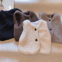 Ruthless freak seconds 2020 Winter fit new Korean version of girl lamb wool thickened warm waistcoat Vest Day Angered